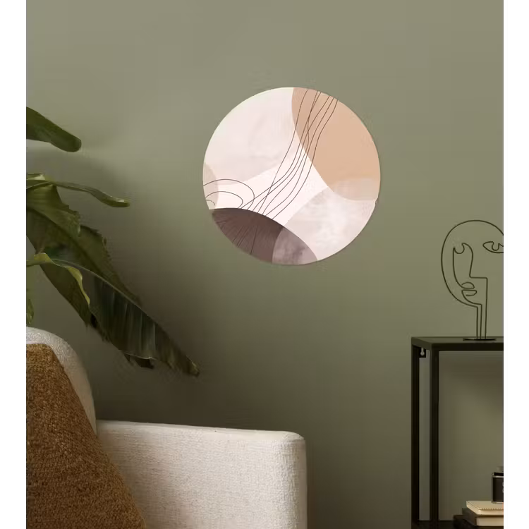 Wallpaper Circle - Abstraction - Beige - Modern - Abstractie - Beige - Modern Wandcirkel behangsticker klein