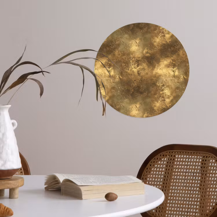 Antiek - Metaallook - Goud Wandcirkel behangsticker klein 186 -sfeer3