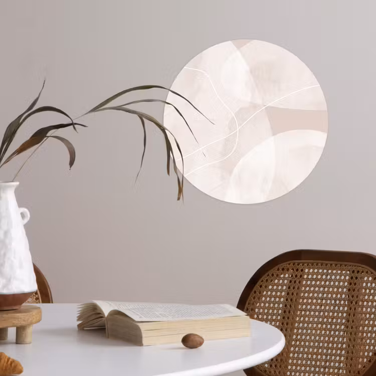 Wallpaper Circle - Art - Lines - Modern - Kunst - Lijnen - Modern Wandcirkel behangsticker klein