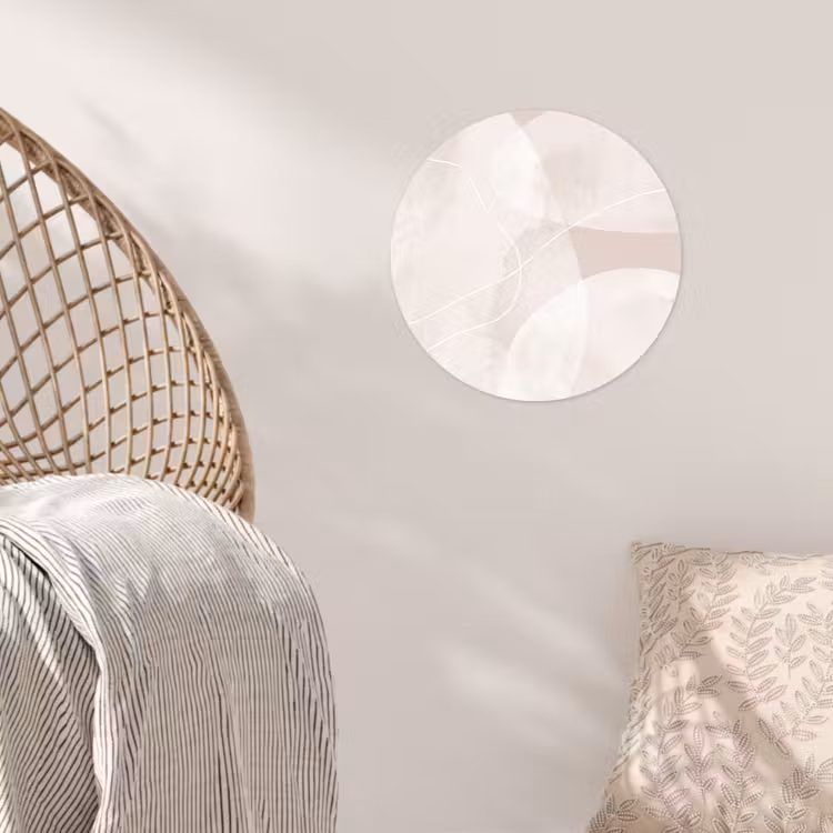 Wallpaper Circle - Art - Lines - Modern - Kunst - Lijnen - Modern Wandcirkel behangsticker klein