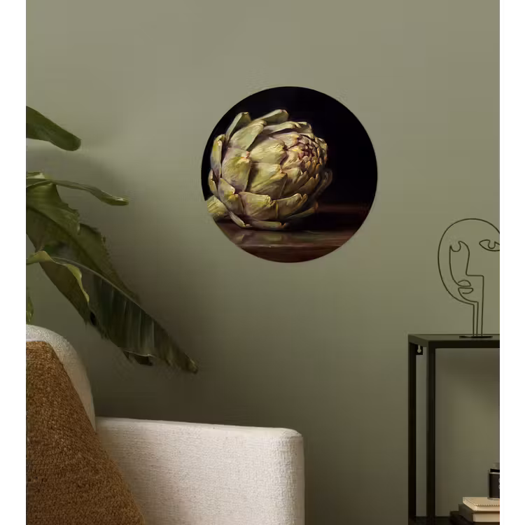 Wallpaper Circle - Artichoke - Food - Classic - Artichok - Eten - Klassiek Wandcirkel behangsticker klein