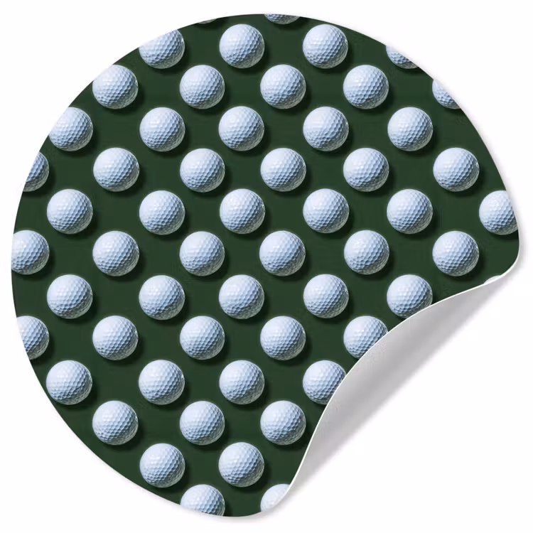 Ballen - Golf - Groen Wandcirkel behangsticker klein 186 -3d