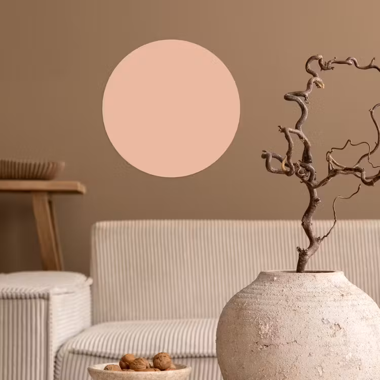Blush - Terracotta - Nude Wandcirkel behangsticker klein 186 -sfeer1