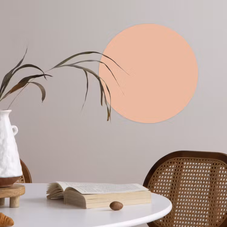 Blush - Terracotta - Nude Wandcirkel behangsticker klein 186 -sfeer3