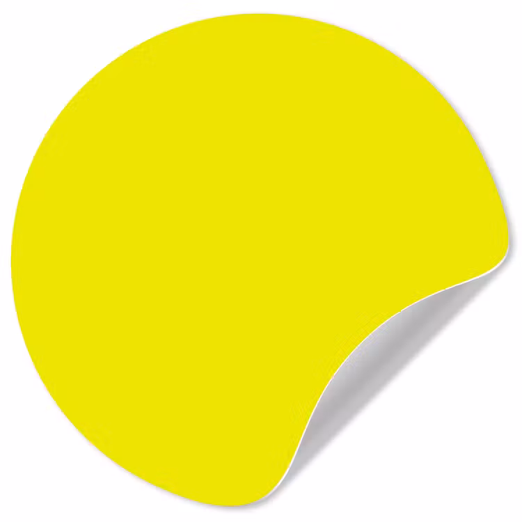 Bright - Canary - Geel Wandcirkel behangsticker klein 186 -3d