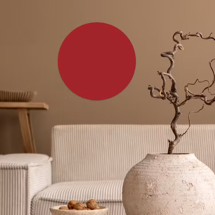Burgundy - Wine - Rood Wandcirkel behangsticker klein 186 -sfeer1