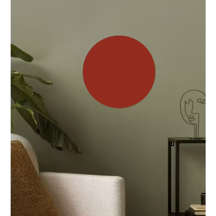 Burnt - Copper - Rood Wandcirkel behangsticker klein 186 -sfeer2