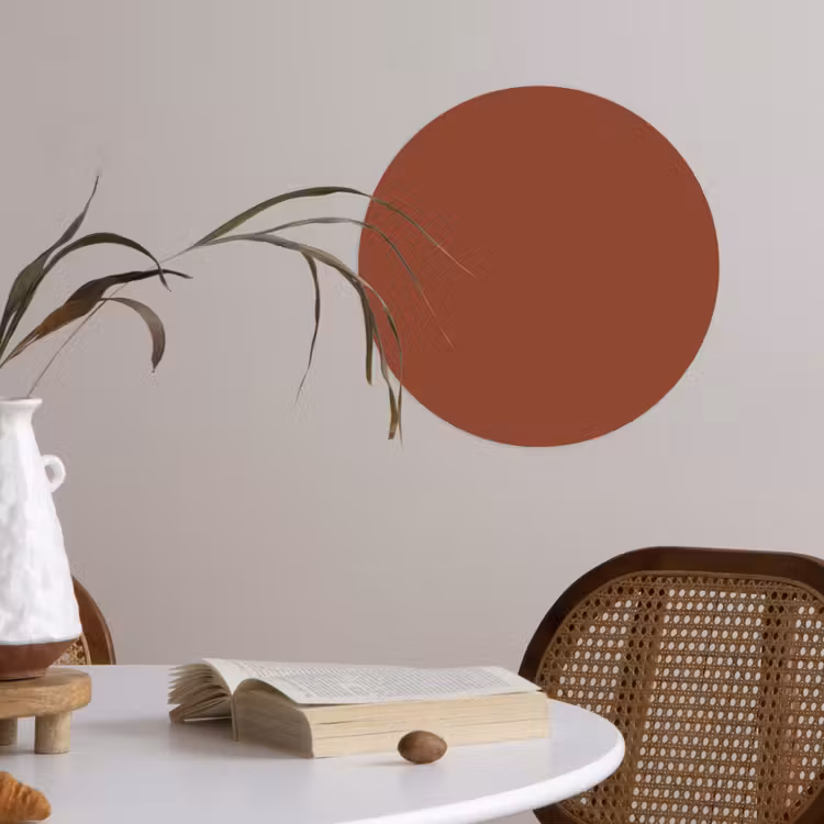 Burnt - Mahogany - Terracotta Wandcirkel behangsticker klein 186 -sfeer3