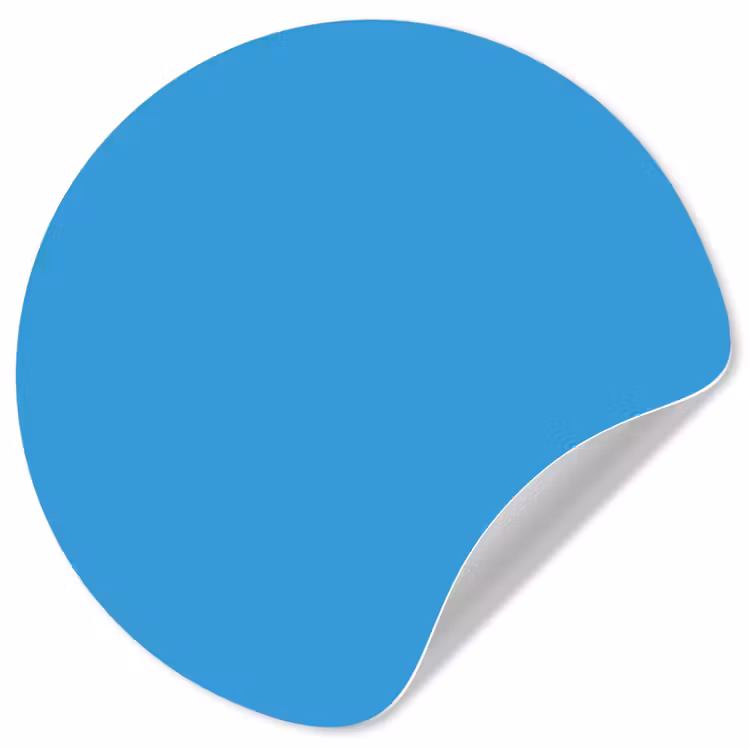 Cerulean - Breeze - Blauw Wandcirkel behangsticker klein 186 -3d