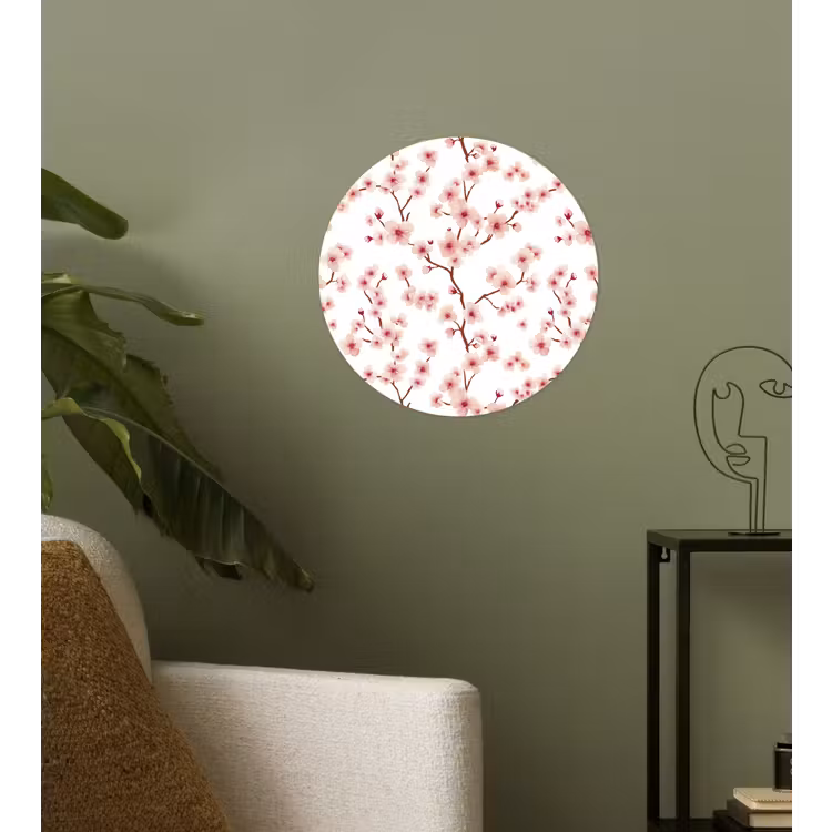 Kersenbloesem - Takken - Roze Wandcirkel behangsticker klein 186 -sfeer2