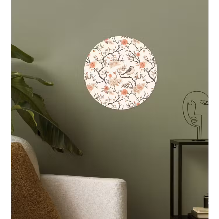 Kersenbloesem - Mus - Roze Wandcirkel behangsticker klein 186 -sfeer2