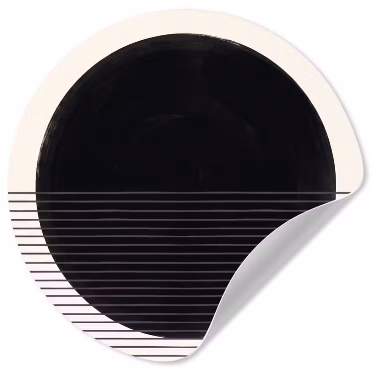 Wallpaper Circle - Circle - Lines - Abstract - Cirkel - Lijnen - Abstract Wandcirkel behangsticker klein