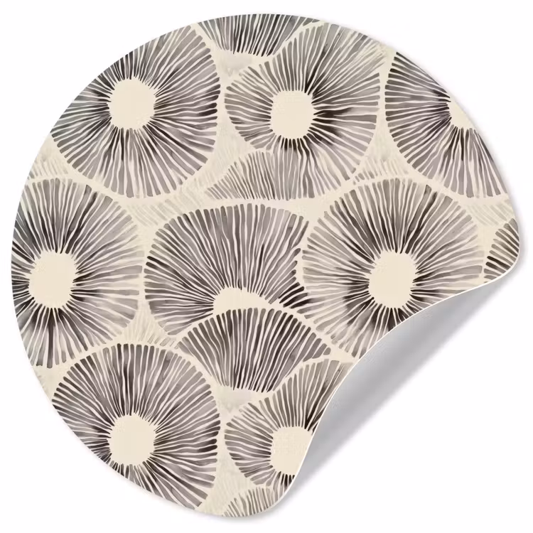 Cirkels - Patroon - Zwart Wandcirkel behangsticker klein 186 -3d