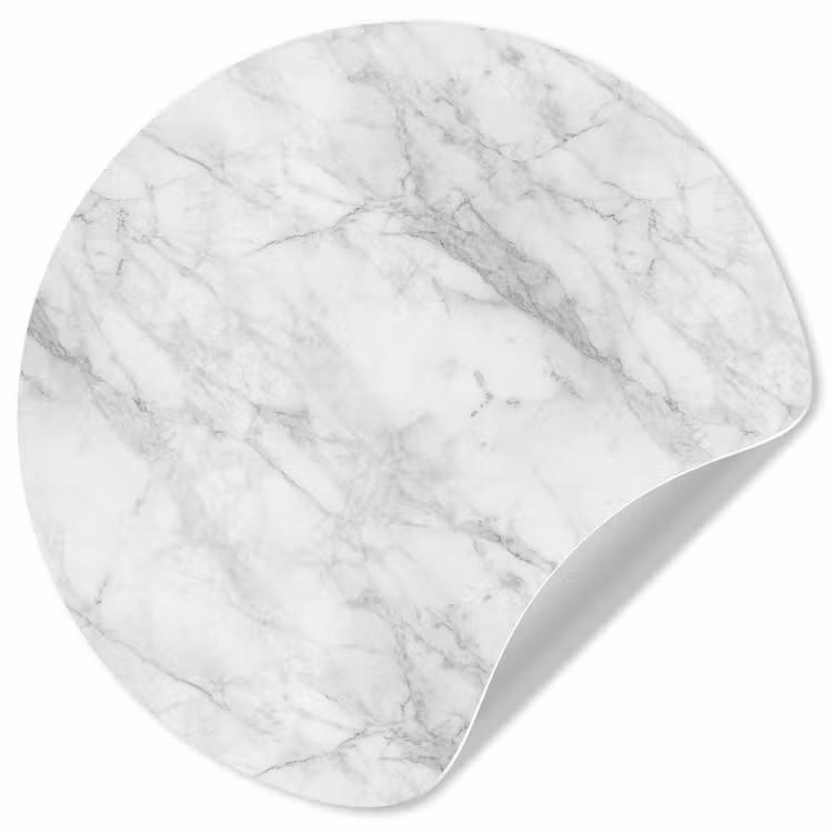 Klassiek - Marmer - Grijs Wandcirkel behangsticker klein 186 -3d