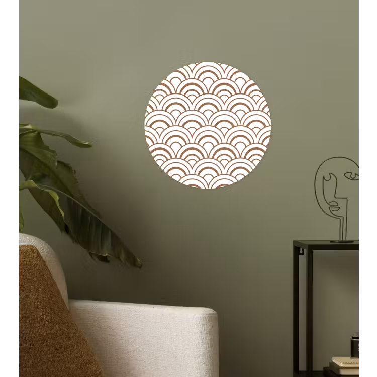 Klassiek - Motief - Terracotta Wandcirkel behangsticker klein 186 -sfeer2