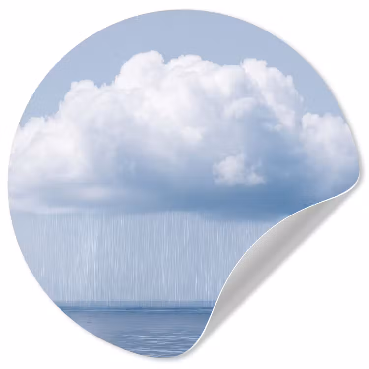 Wallpaper Circle - Cloud - Rain - Nature - Wolk - Regen - Natuur Wandcirkel behangsticker klein