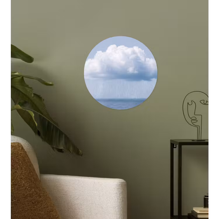 Wallpaper Circle - Cloud - Rain - Nature - Wolk - Regen - Natuur Wandcirkel behangsticker klein