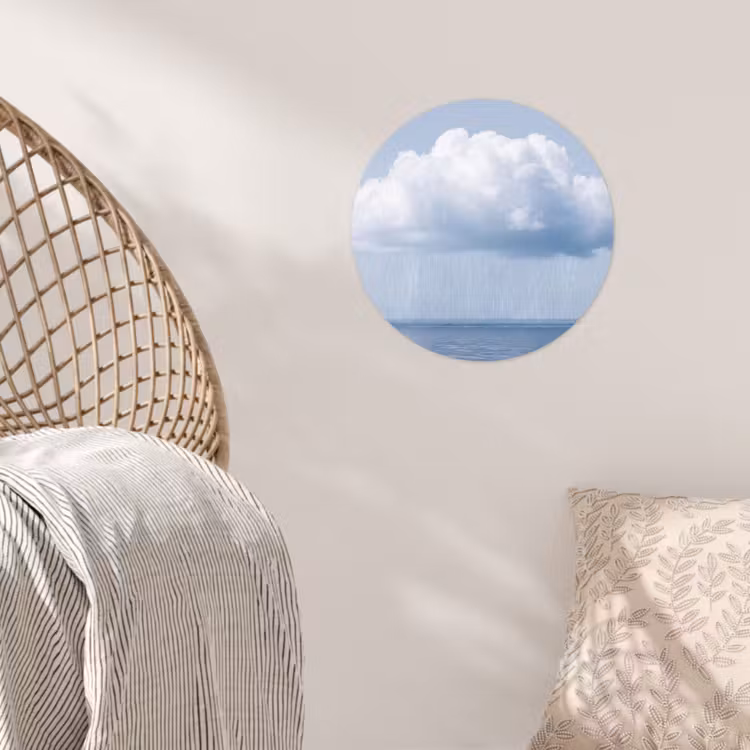 Wallpaper Circle - Cloud - Rain - Nature - Wolk - Regen - Natuur Wandcirkel behangsticker klein