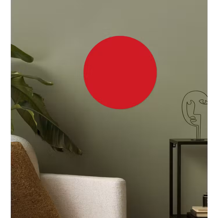 Crimson - Velvet - Rood Wandcirkel behangsticker klein 186 -sfeer2