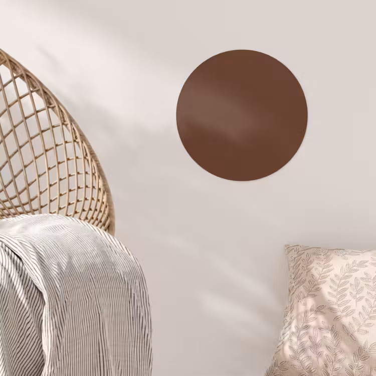 Deep - Clay - Brown - Bruin Wandcirkel behangsticker klein 186 -sfeer4
