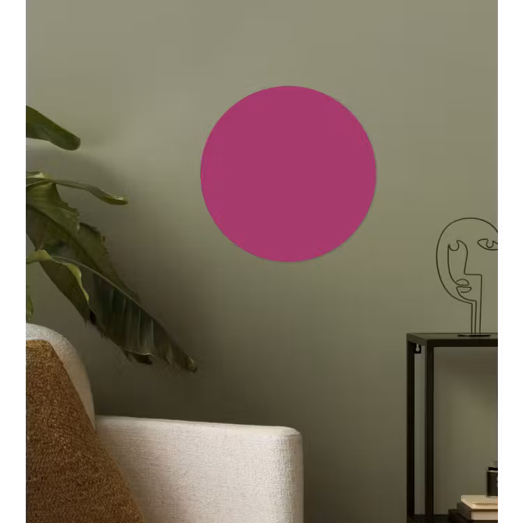 Deep - Magenta - Paars Wandcirkel behangsticker klein 186 -sfeer2