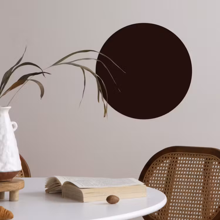 Deep - Obsidian - Bruin Wandcirkel behangsticker klein 186 -sfeer3