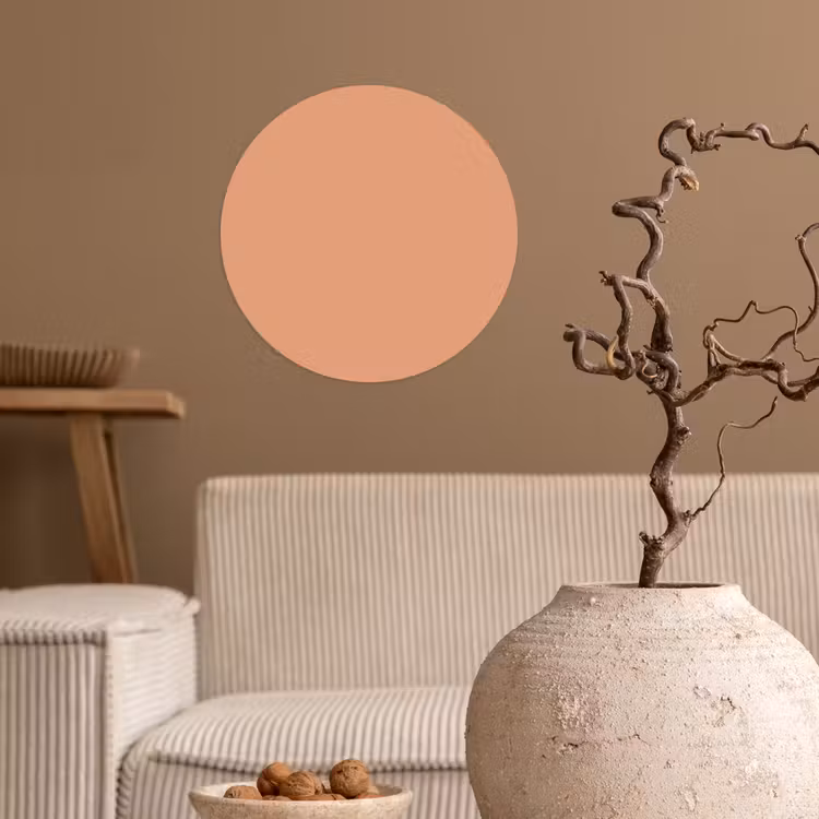 Desert - Coral - Koraal Wandcirkel behangsticker klein 186 -sfeer1