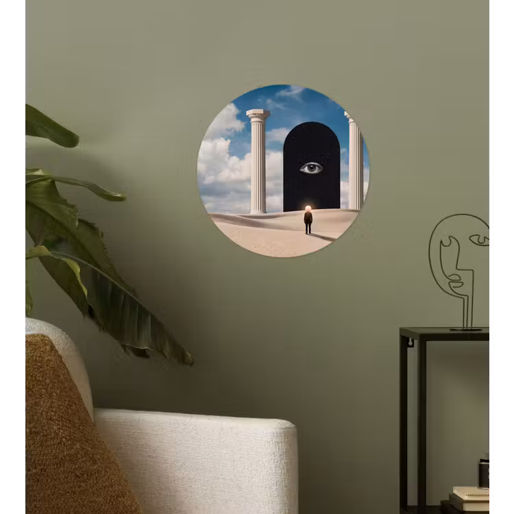 Wallpaper Circle - Dream - Desert - Eye - Droom - Woestijn - Oog Wandcirkel behangsticker klein