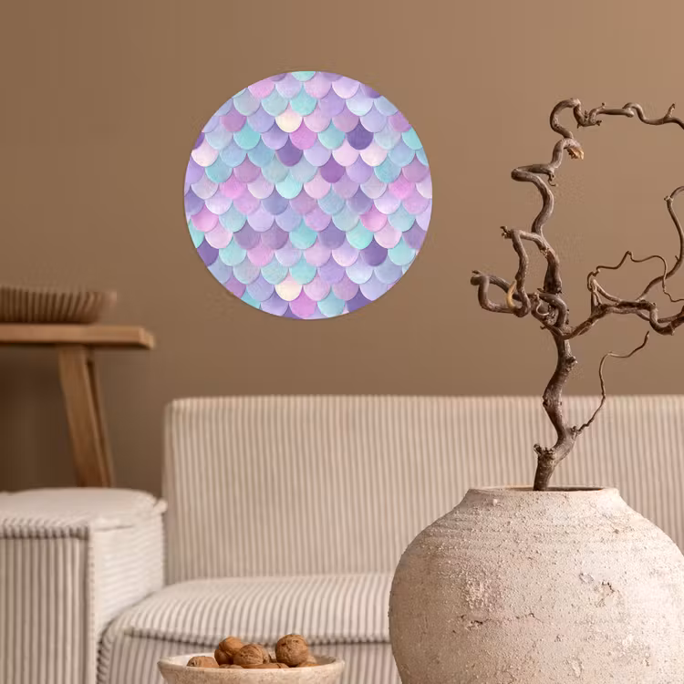 Dromerig - Zeemeermin - Pastel Wandcirkel behangsticker klein 186 -sfeer1