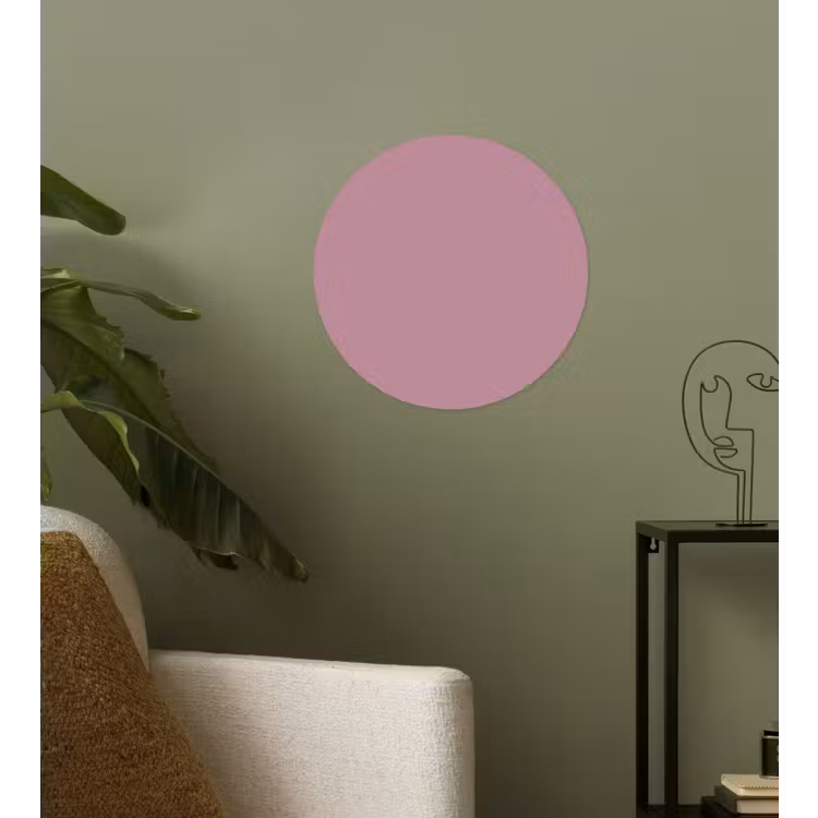 Dusty - Mauve - Paars Wandcirkel behangsticker klein 186 -sfeer2