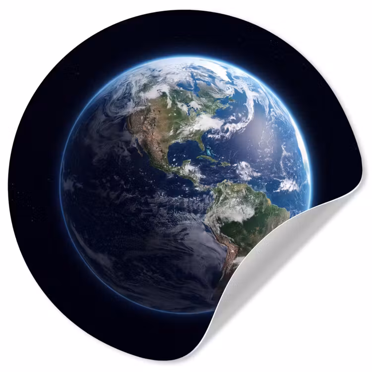 Wallpaper Circle - Earth - Space - Cosmos - Aarde - Ruimte - Kosmos Wandcirkel behangsticker klein