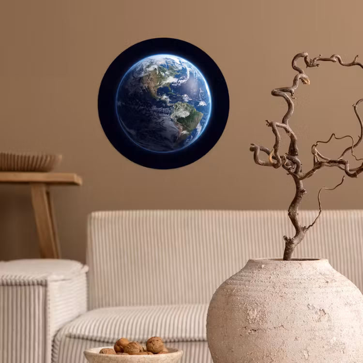Wallpaper Circle - Earth - Space - Cosmos - Aarde - Ruimte - Kosmos Wandcirkel behangsticker klein