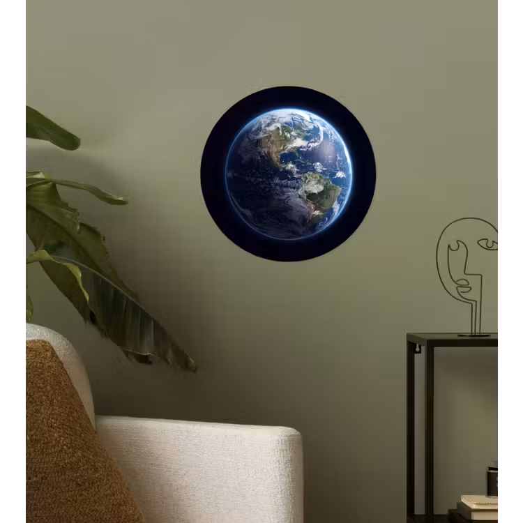 Wallpaper Circle - Earth - Space - Cosmos - Aarde - Ruimte - Kosmos Wandcirkel behangsticker klein