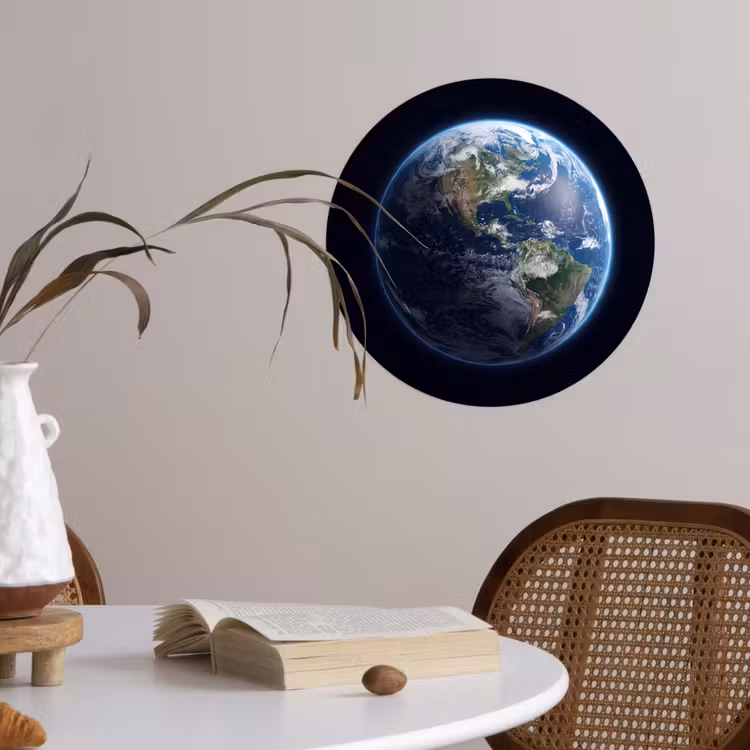 Wallpaper Circle - Earth - Space - Cosmos - Aarde - Ruimte - Kosmos Wandcirkel behangsticker klein