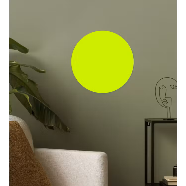 Electric - Lemon - Geel Wandcirkel behangsticker klein 186 -sfeer2