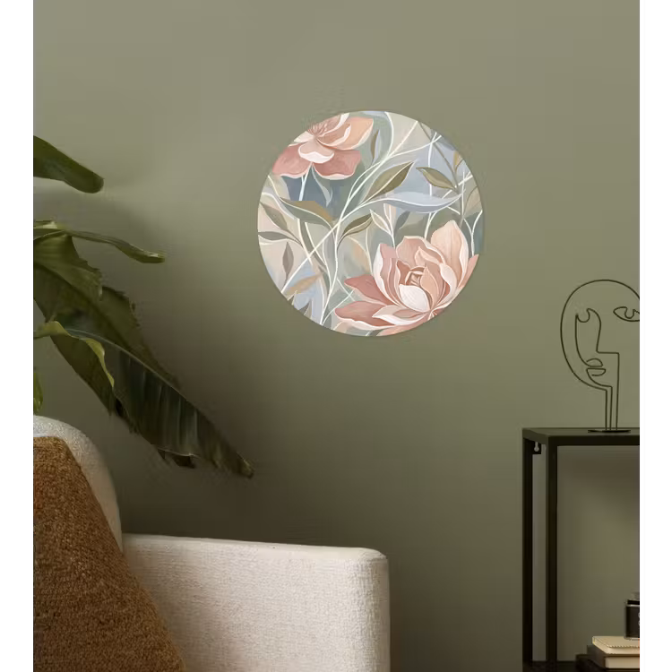 Elegant - Romantiek - Roze Wandcirkel behangsticker klein -sfeer2