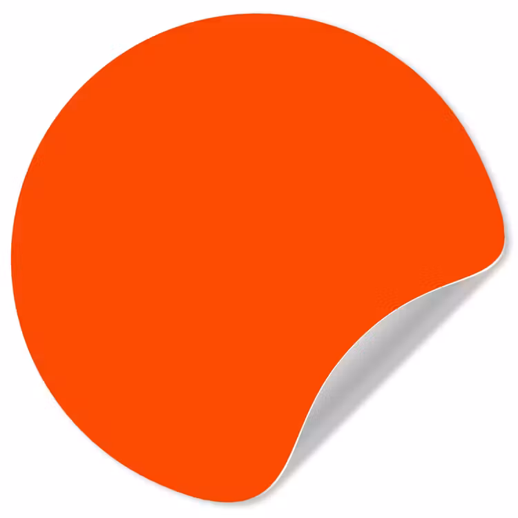 Fiery  - Tangerine - Oranje Wandcirkel behangsticker klein 186 -3d