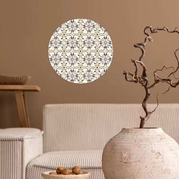 Floraal - Patroon - Kleurrijk Wandcirkel behangsticker klein 186 -sfeer1