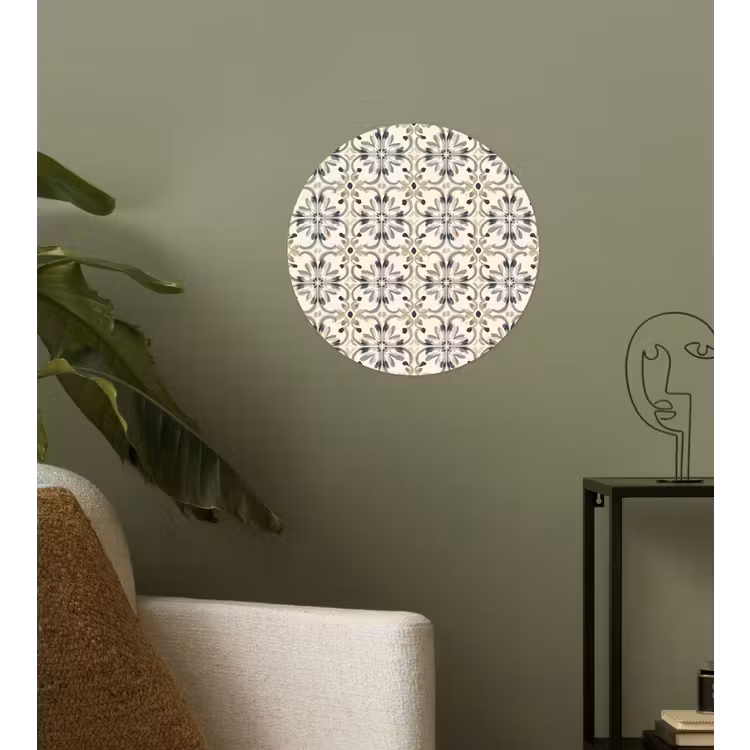 Floraal - Patroon - Kleurrijk Wandcirkel behangsticker klein 186 -sfeer2