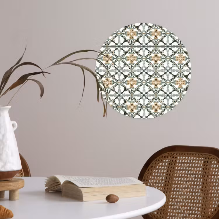 Floraal - Verweerd - Keurrijk Wandcirkel behangsticker klein 186 -sfeer3