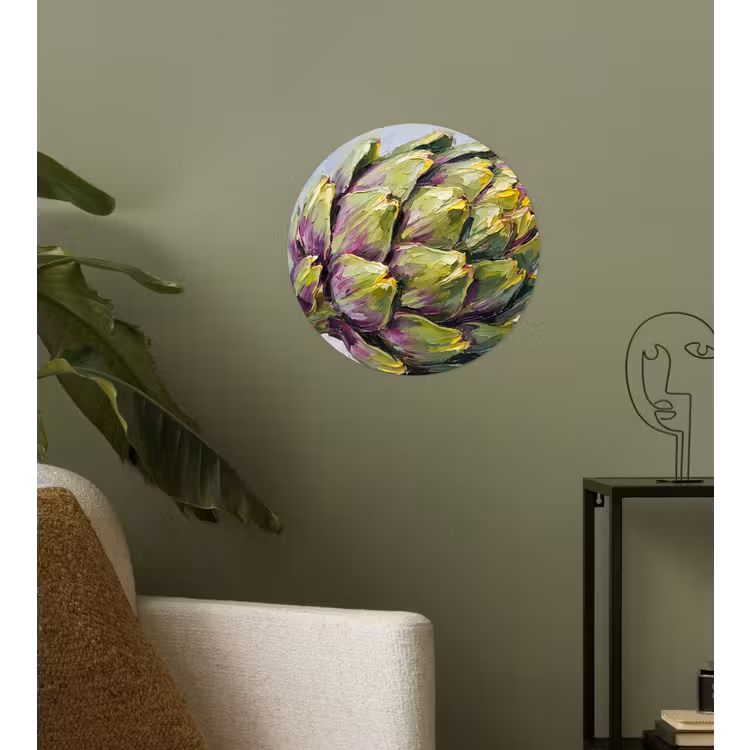 Wallpaper Circle - Food - Artichoke - Modern - Eten - Artisjok - Modern Wandcirkel behangsticker klein