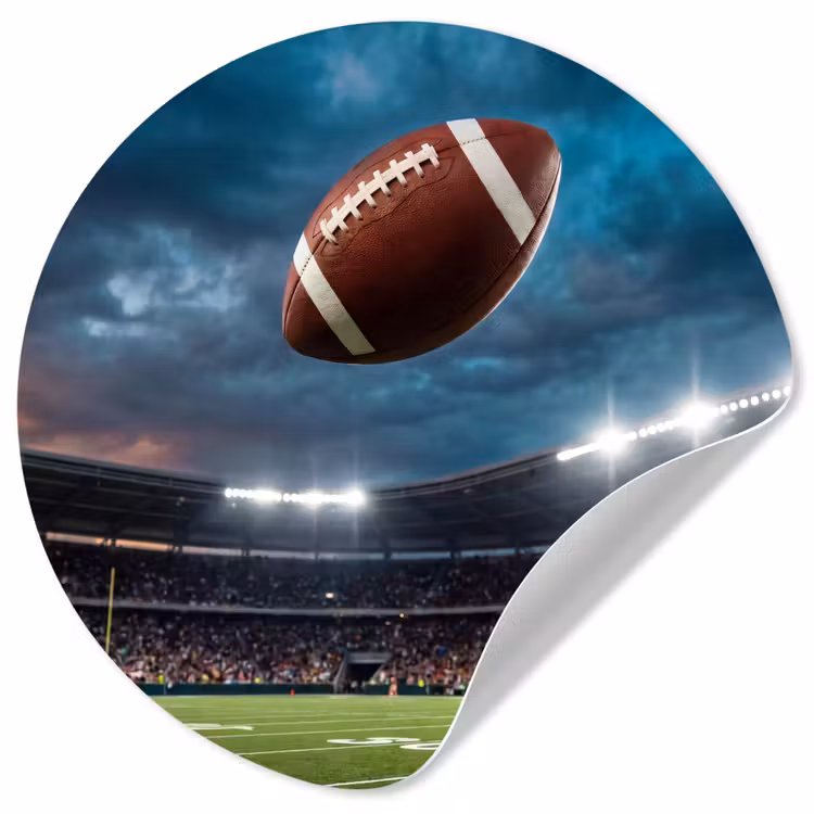 Football - Bal - Stadion - Sport Wandcirkel behangsticker klein -3d