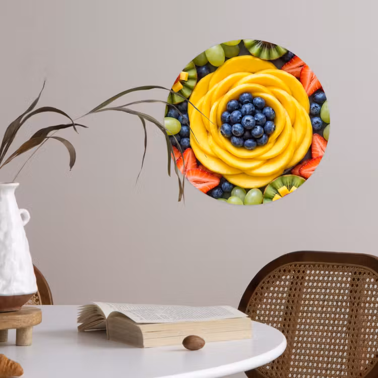 Fruit - Arrangement - Gezond - Kleurrijk - Eten Wandcirkel behangsticker klein -sfeer3