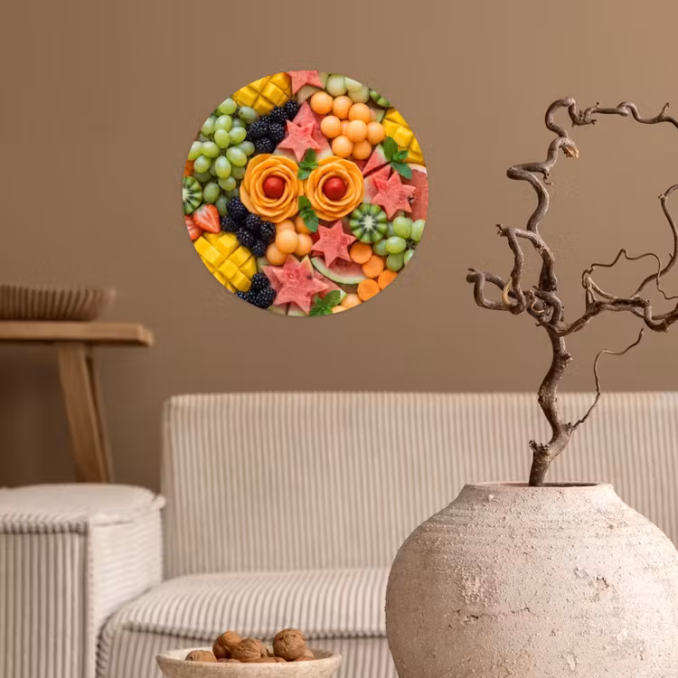 Fruit - Variatie - Kleurrijk - Vers - Eten Wandcirkel behangsticker klein -sfeer1