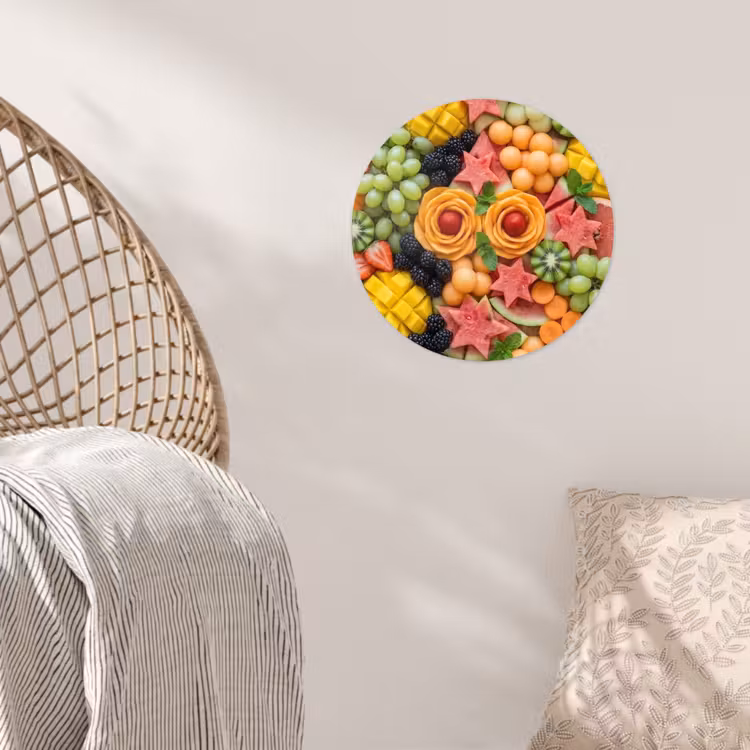 Fruit - Variatie - Kleurrijk - Vers - Eten Wandcirkel behangsticker klein -sfeer4