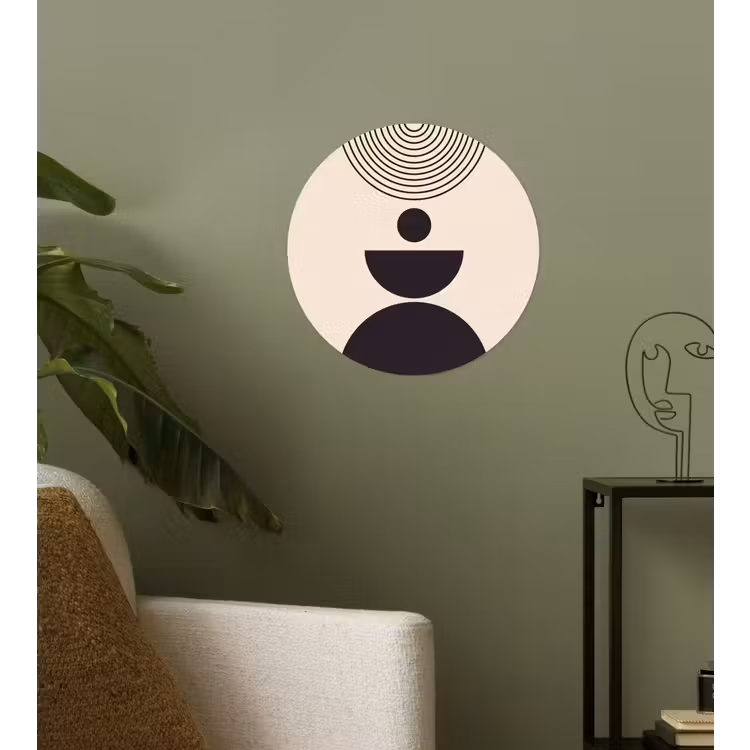 Wallpaper Circle - Geometric Balance - Art - Geometrische balans - Kunst Wandcirkel behangsticker klein