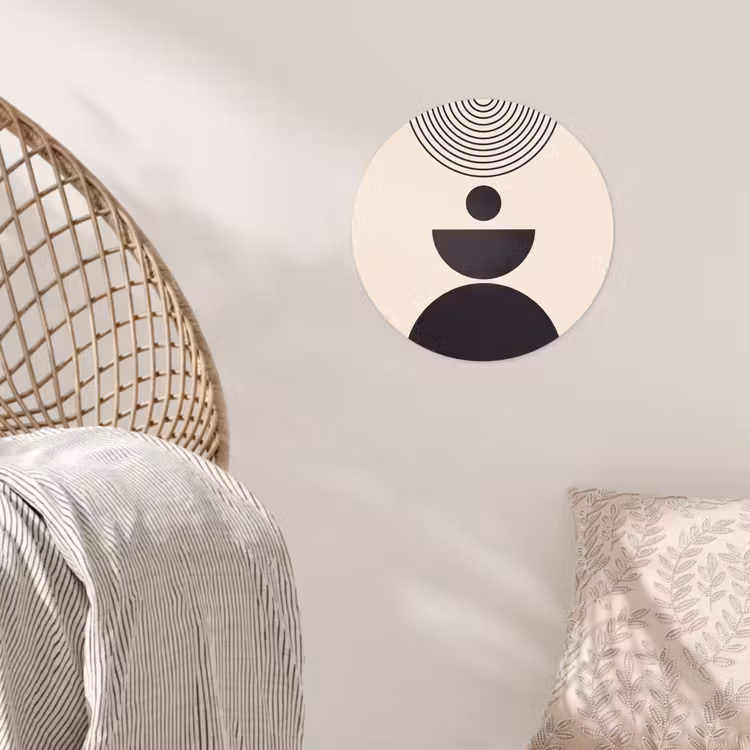 Wallpaper Circle - Geometric Balance - Art - Geometrische balans - Kunst Wandcirkel behangsticker klein