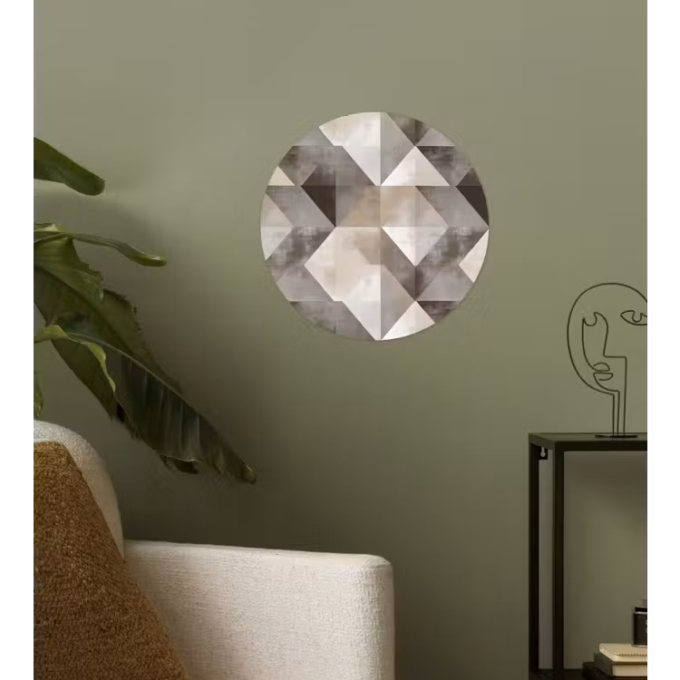 Geometrisch - Motief - Aardetinten Wandcirkel behangsticker klein 186 -sfeer2