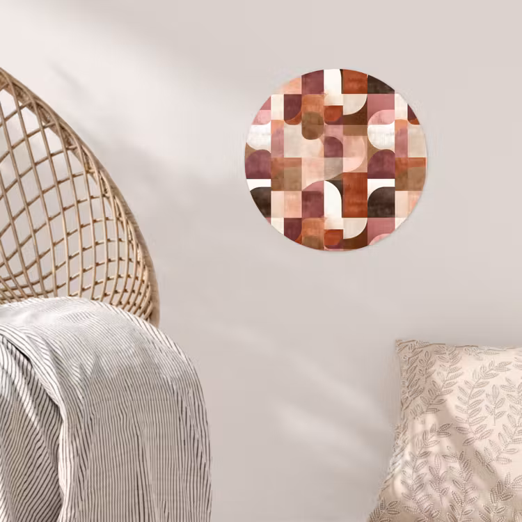 Geometrie - Modern - Retro Wandcirkel behangsticker klein 186 -sfeer4