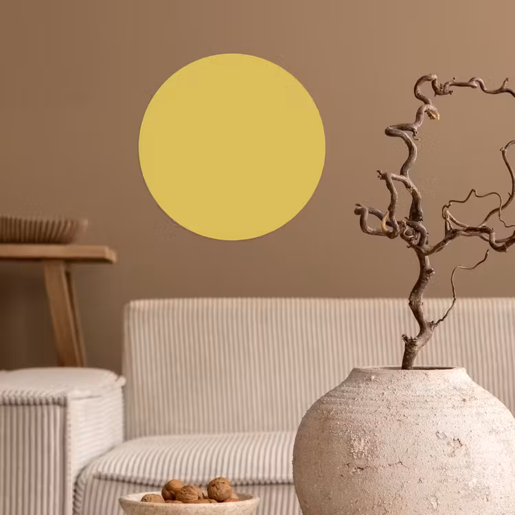 Golden - Victory - Geel Wandcirkel behangsticker klein 186 -sfeer1